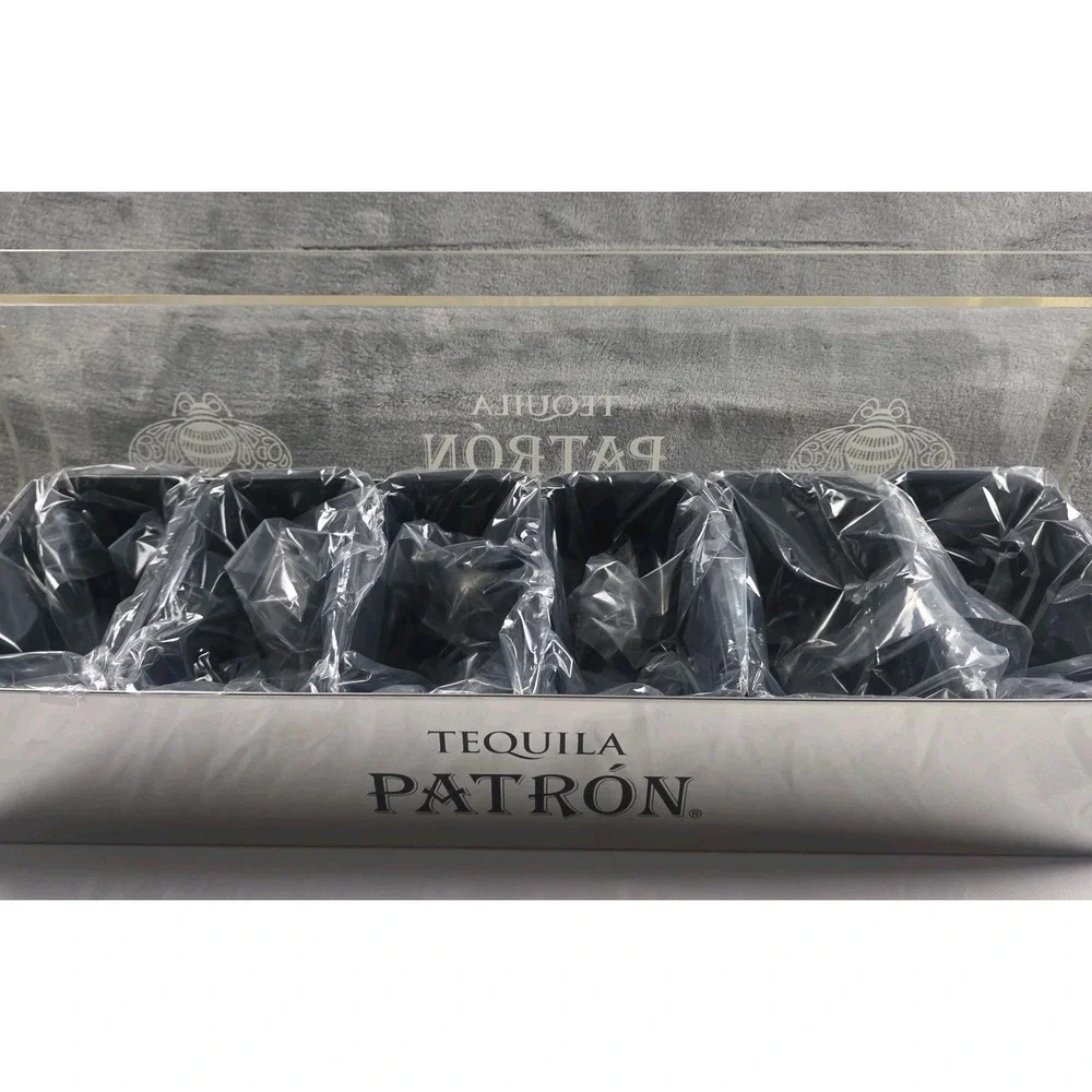 Patro'n Tequila Bar Caddy 6 Compartment Stainless Roll Top Cover New
